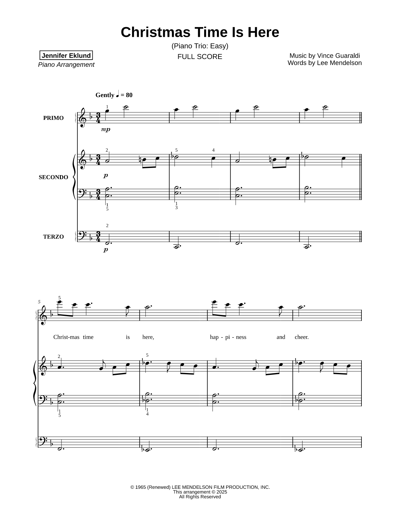 Christmas Time Is Here [easy]