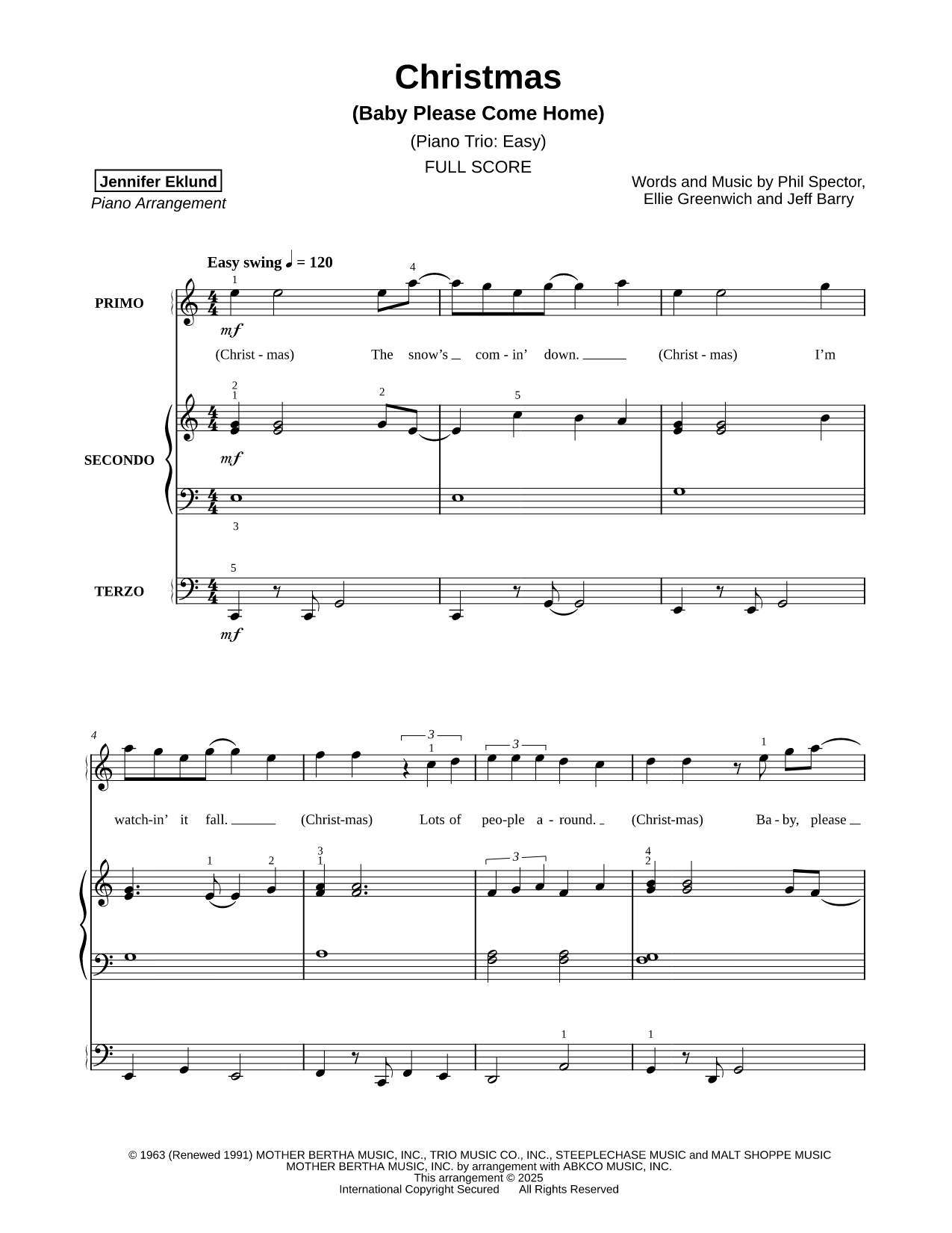 Christmas (Baby Please Come Home) [easy]