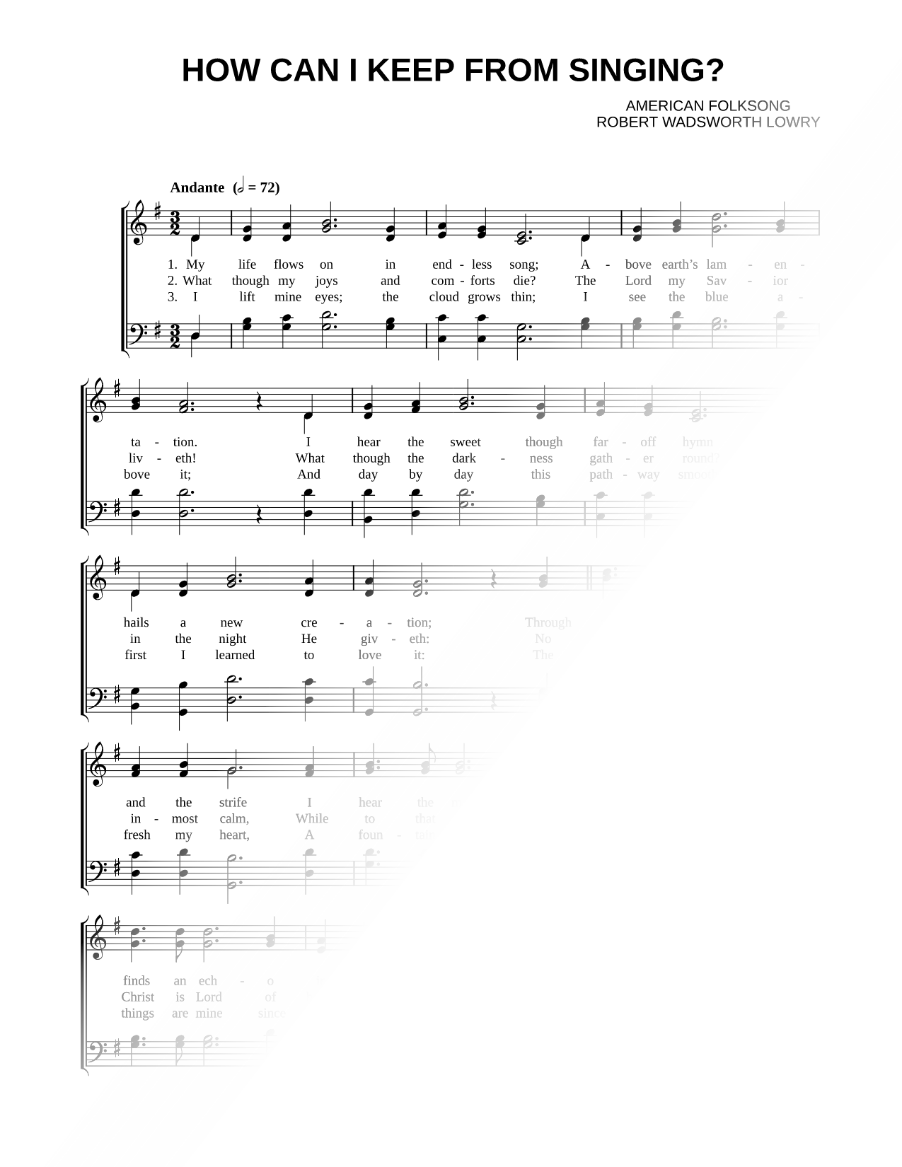How Can I Keep from Singing?