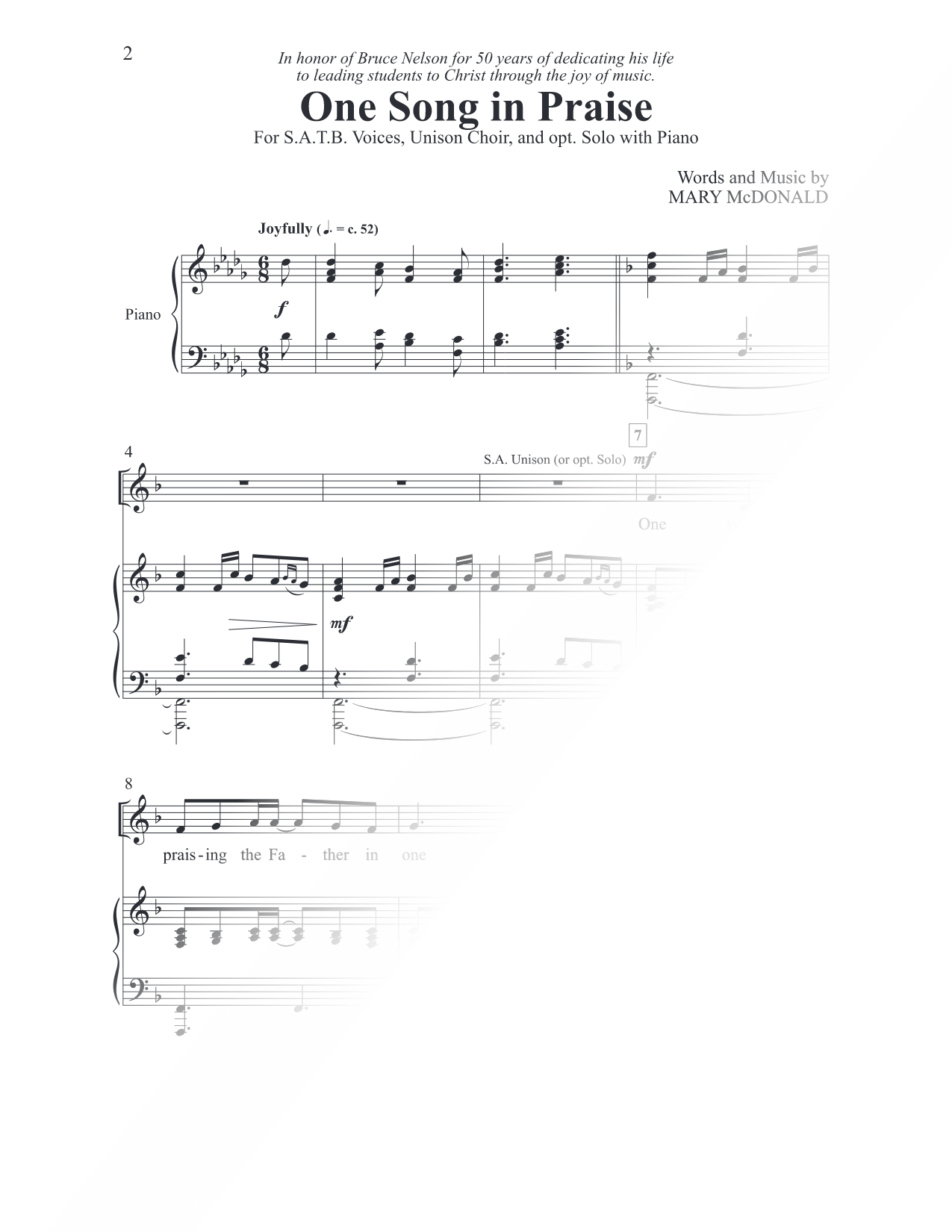 One Song in Praise