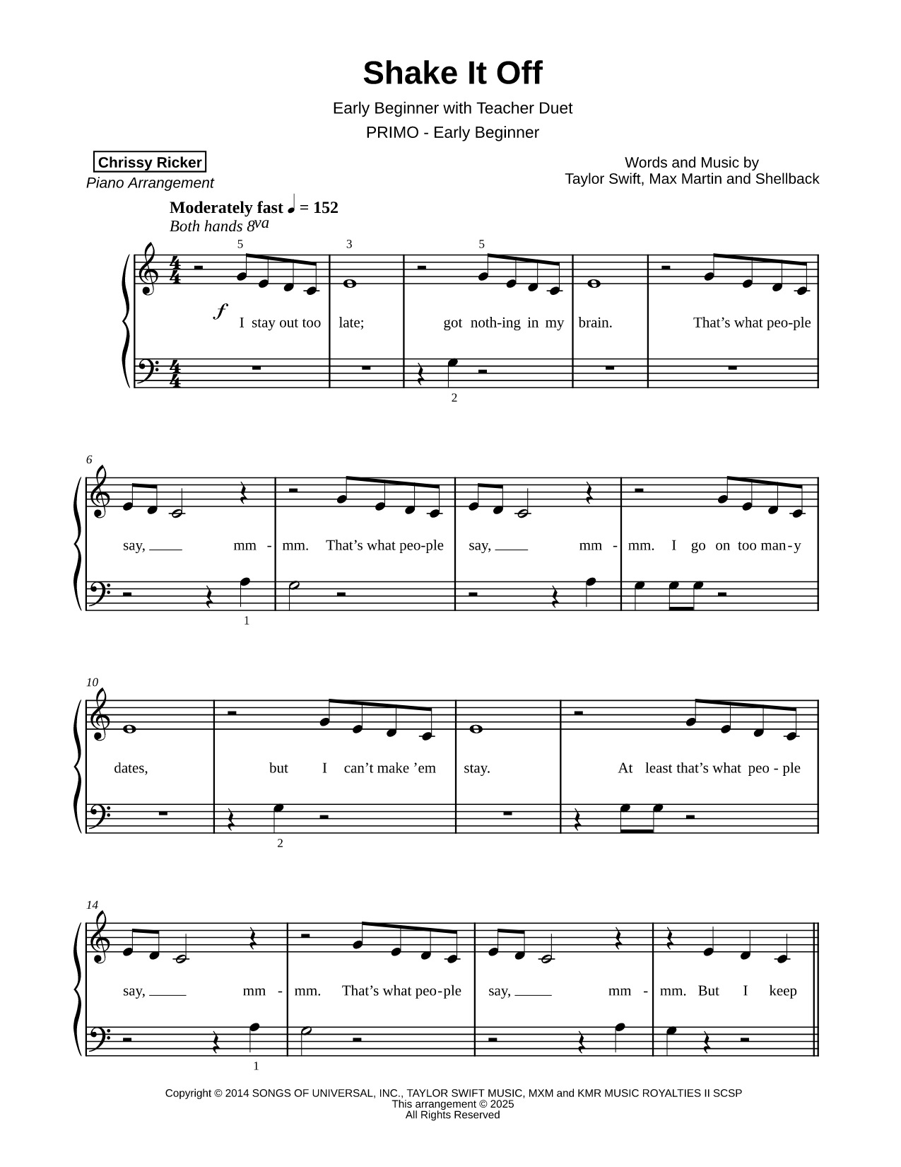 Shake It Off [early beginner]