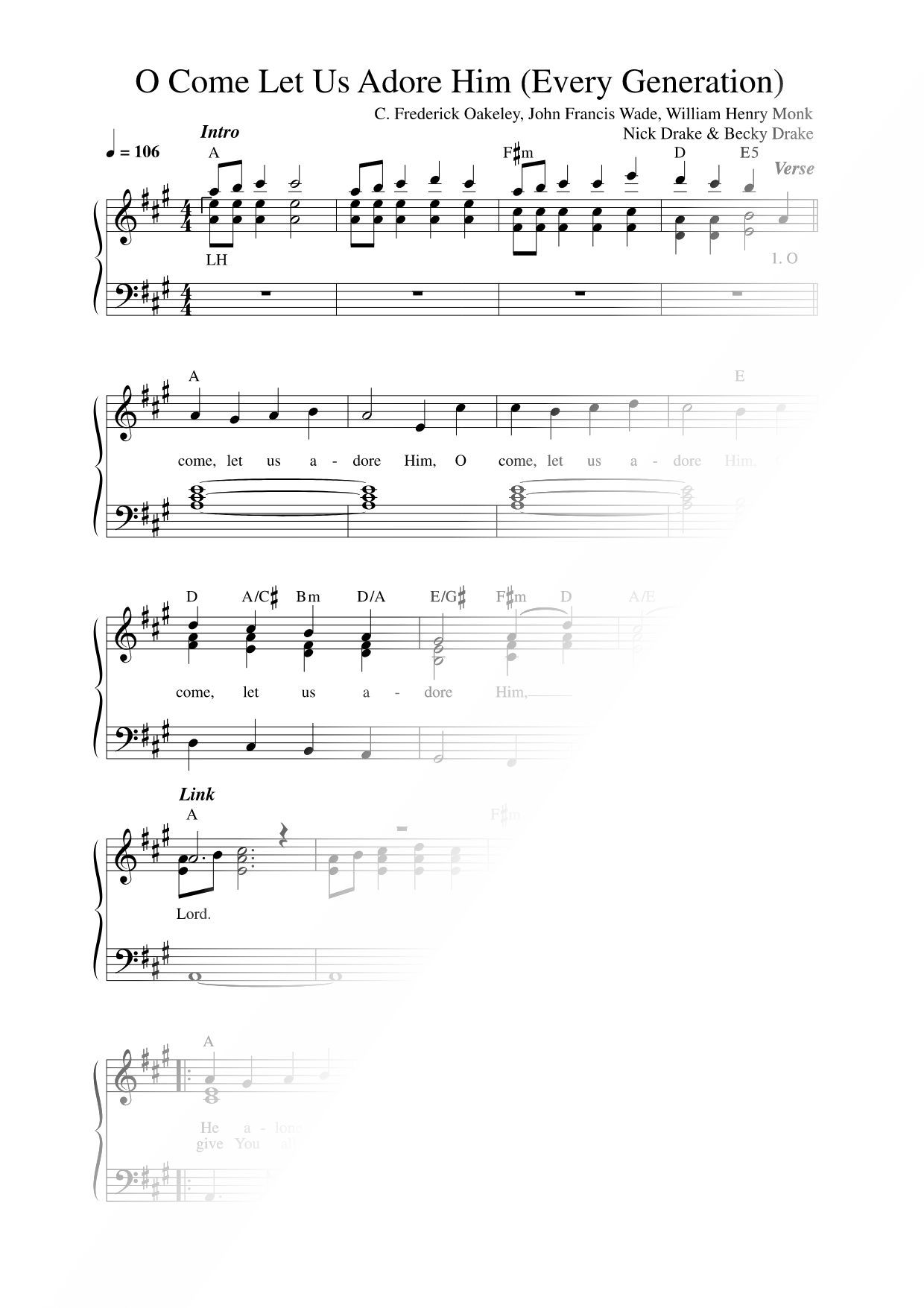O Come Let Us Adore Him (Every Generation)