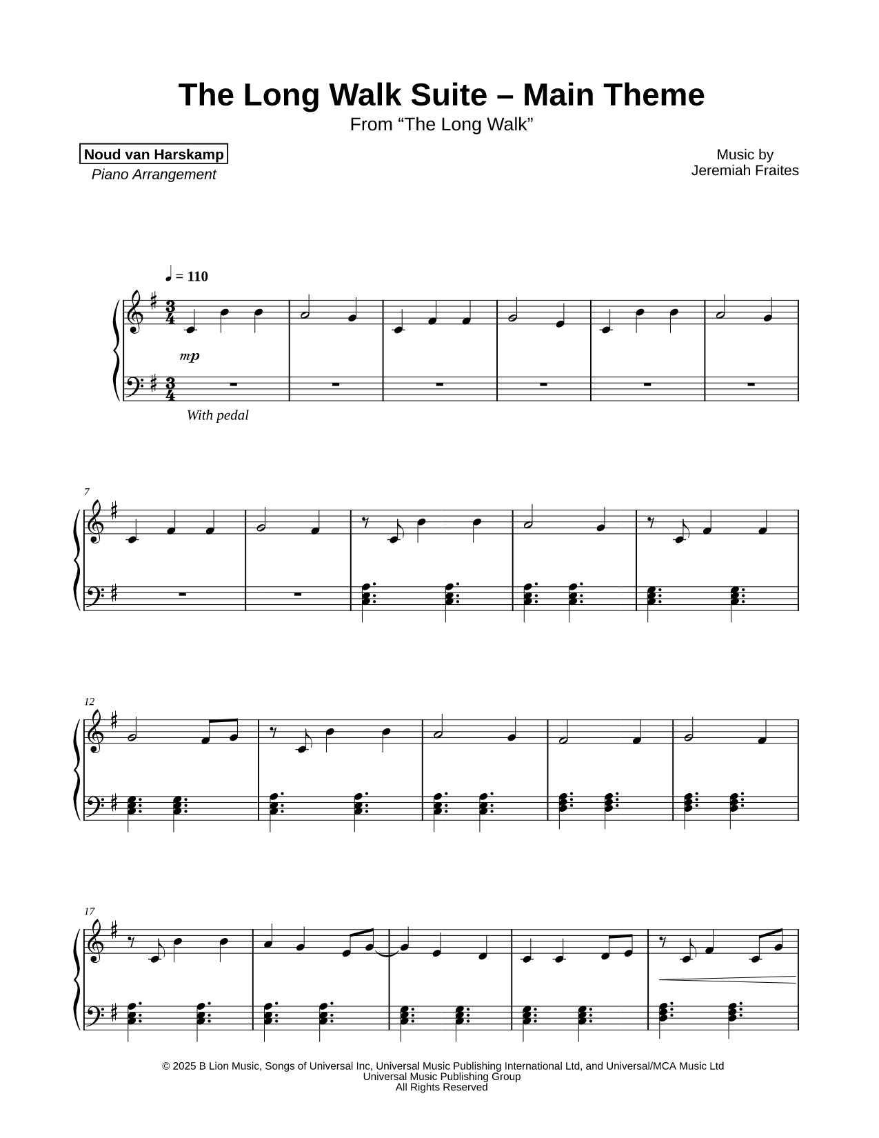 The Long Walk Suite - Main Theme