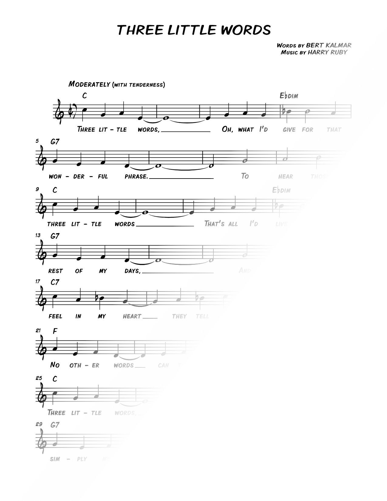Three Little Words [chorus only]