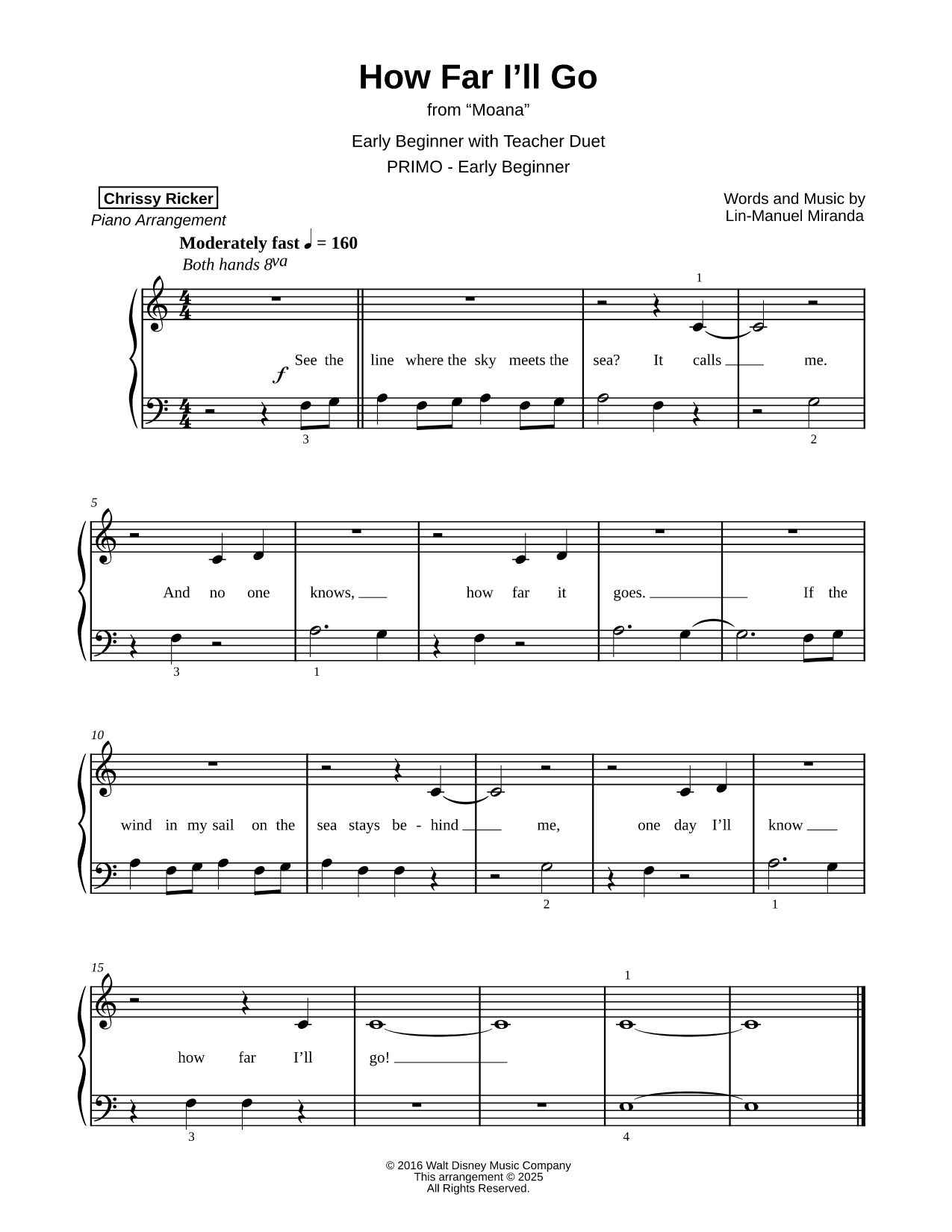 How Far I'll Go [early beginner]