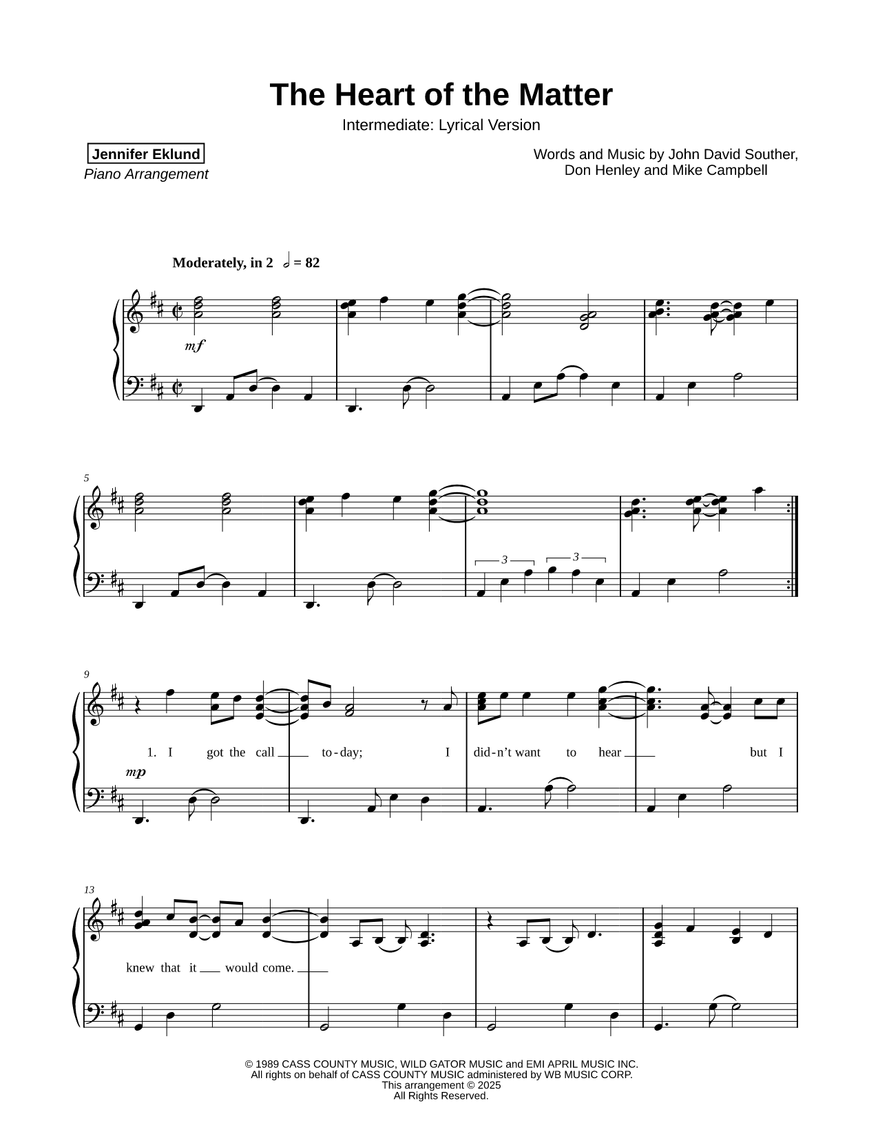The Heart of the Matter [intermediate - lyrical]
