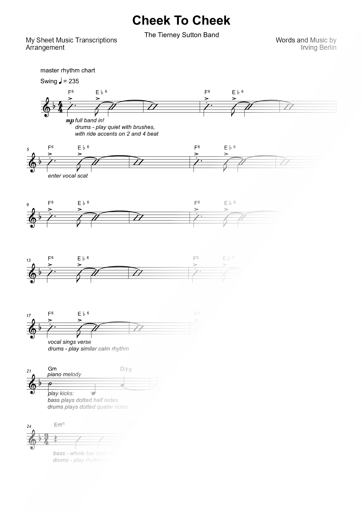 Cheek to Cheek (The Tierney Sutton Band)