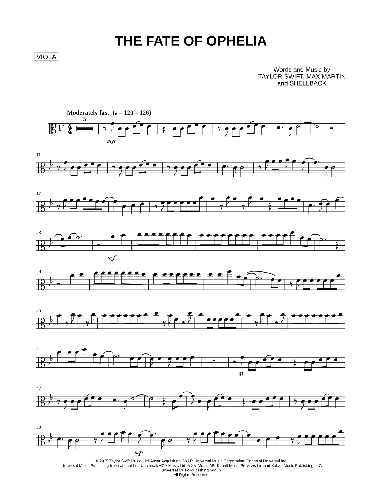The Fate of Ophelia - Viola