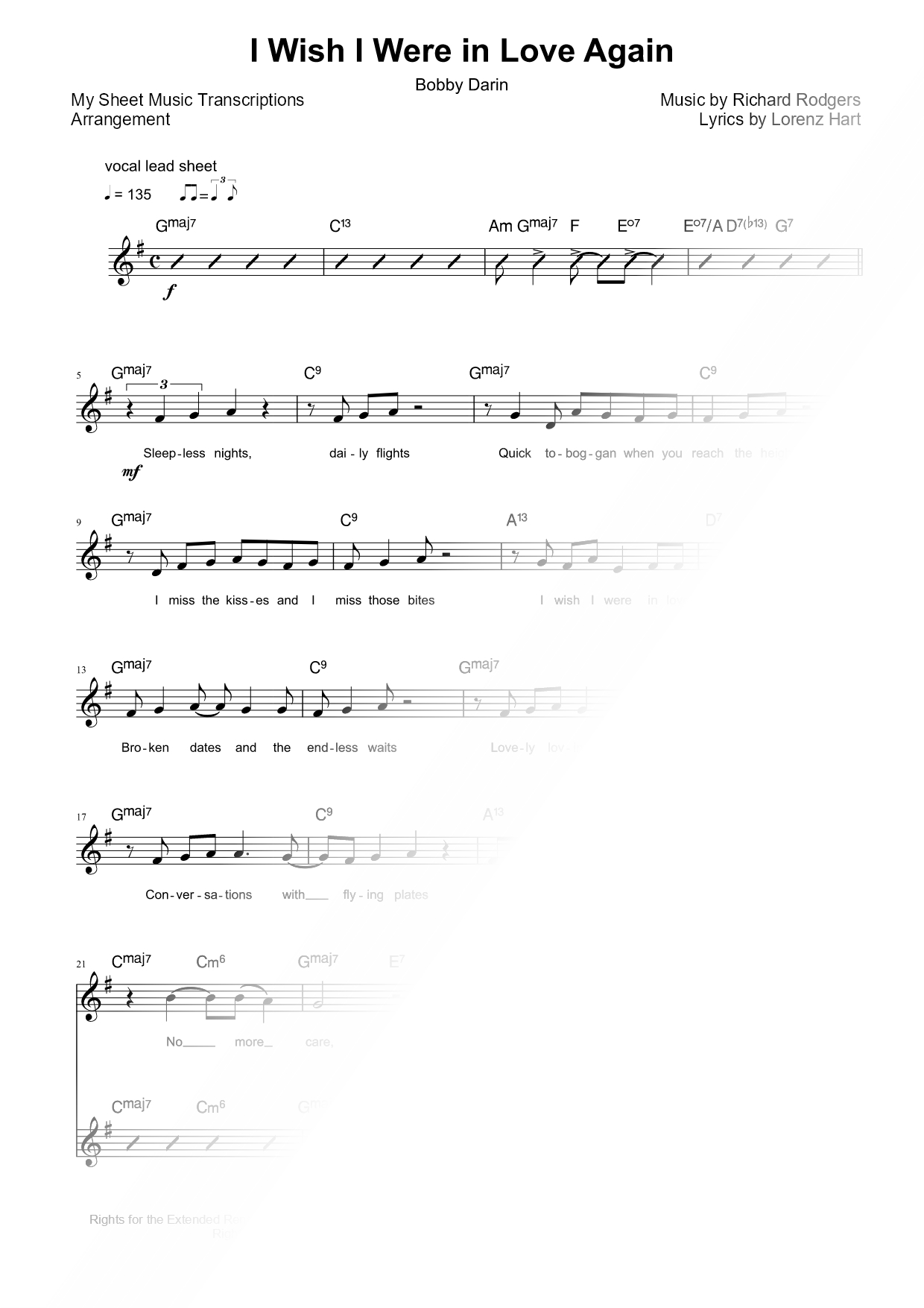 I Wish I Were in Love Again (Bobby Darin)