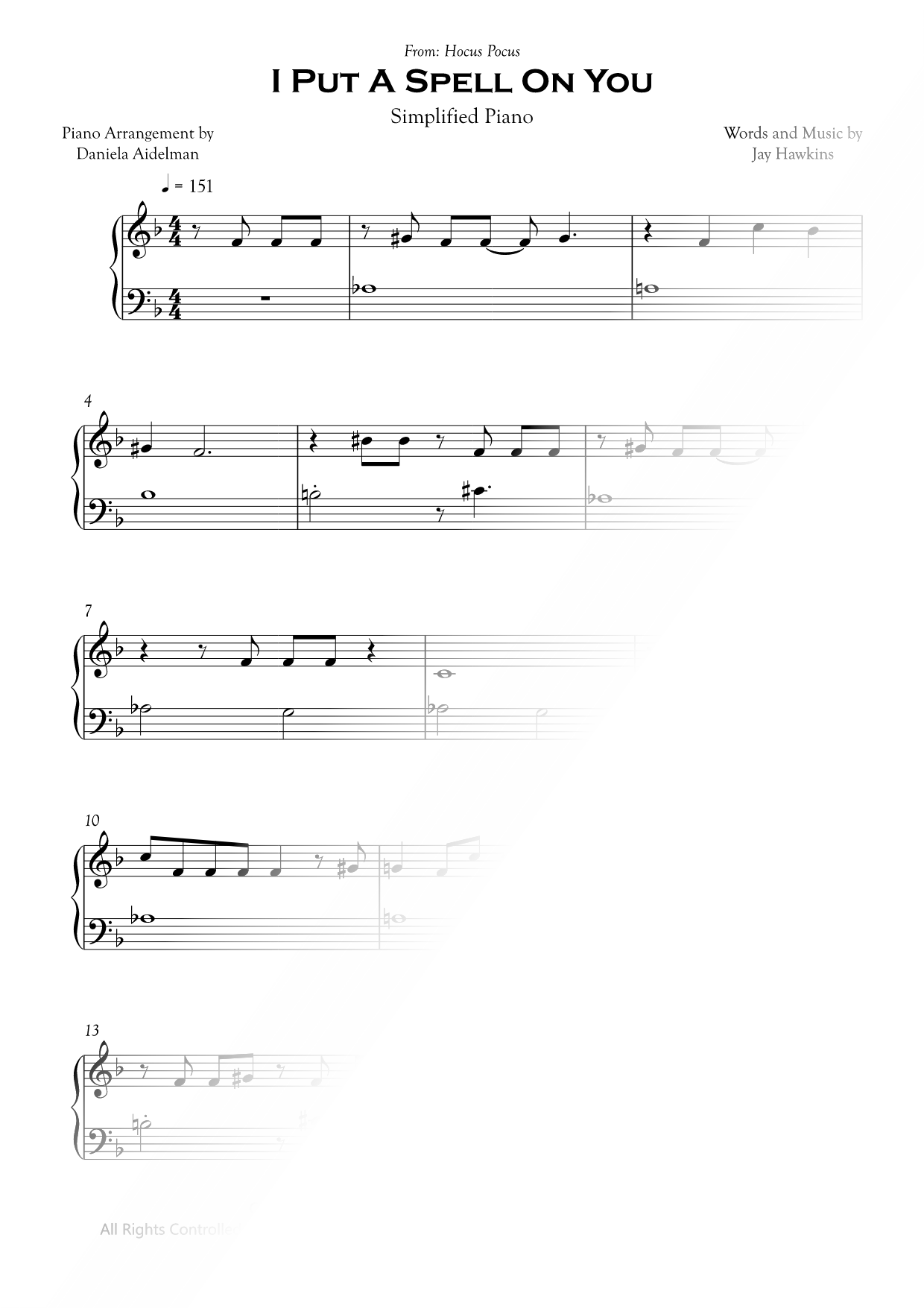 I Put a Spell on You [simplified]