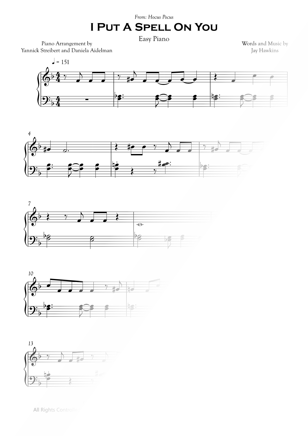 I Put a Spell on You [easy]