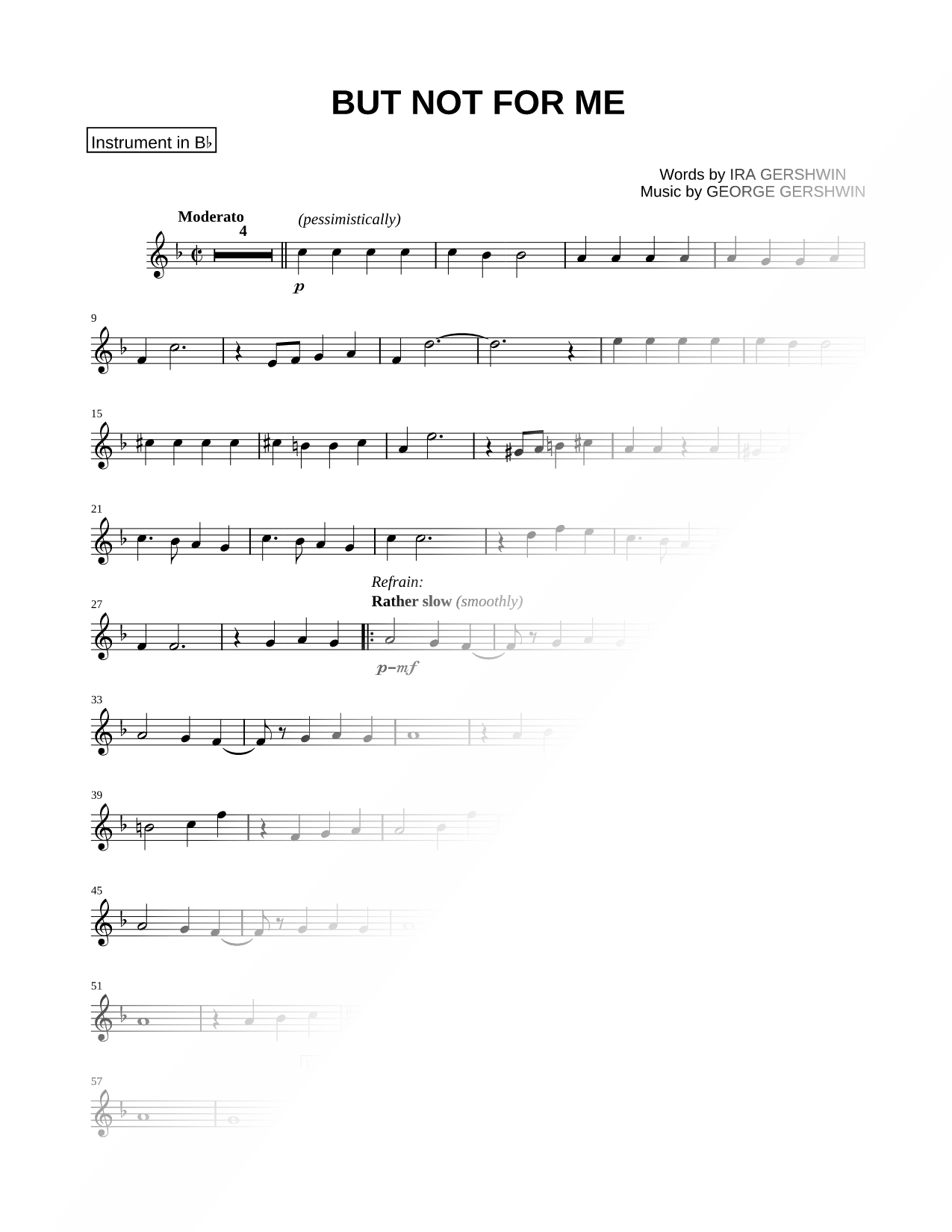 But Not for Me - Bb Instrument