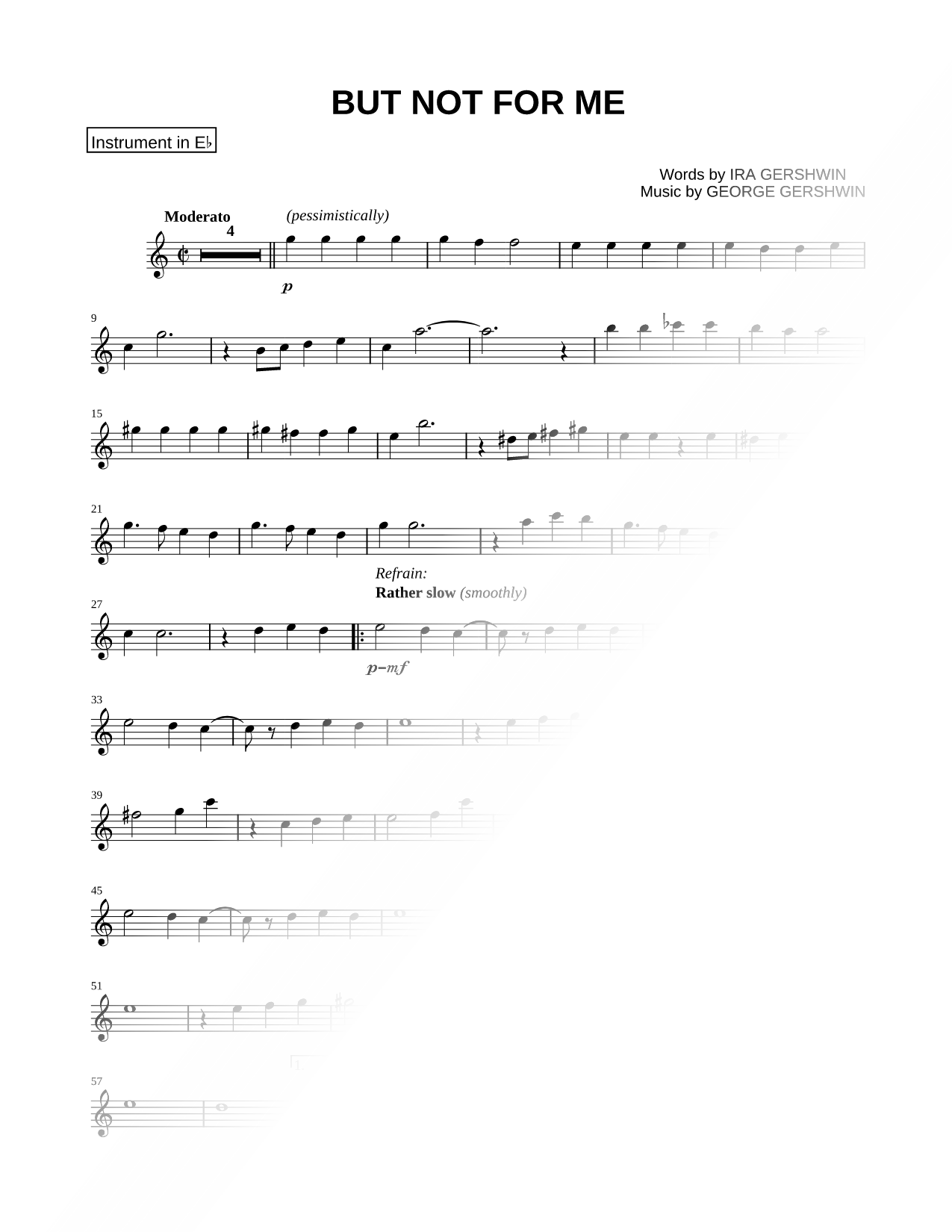 But Not for Me - Eb Instrument