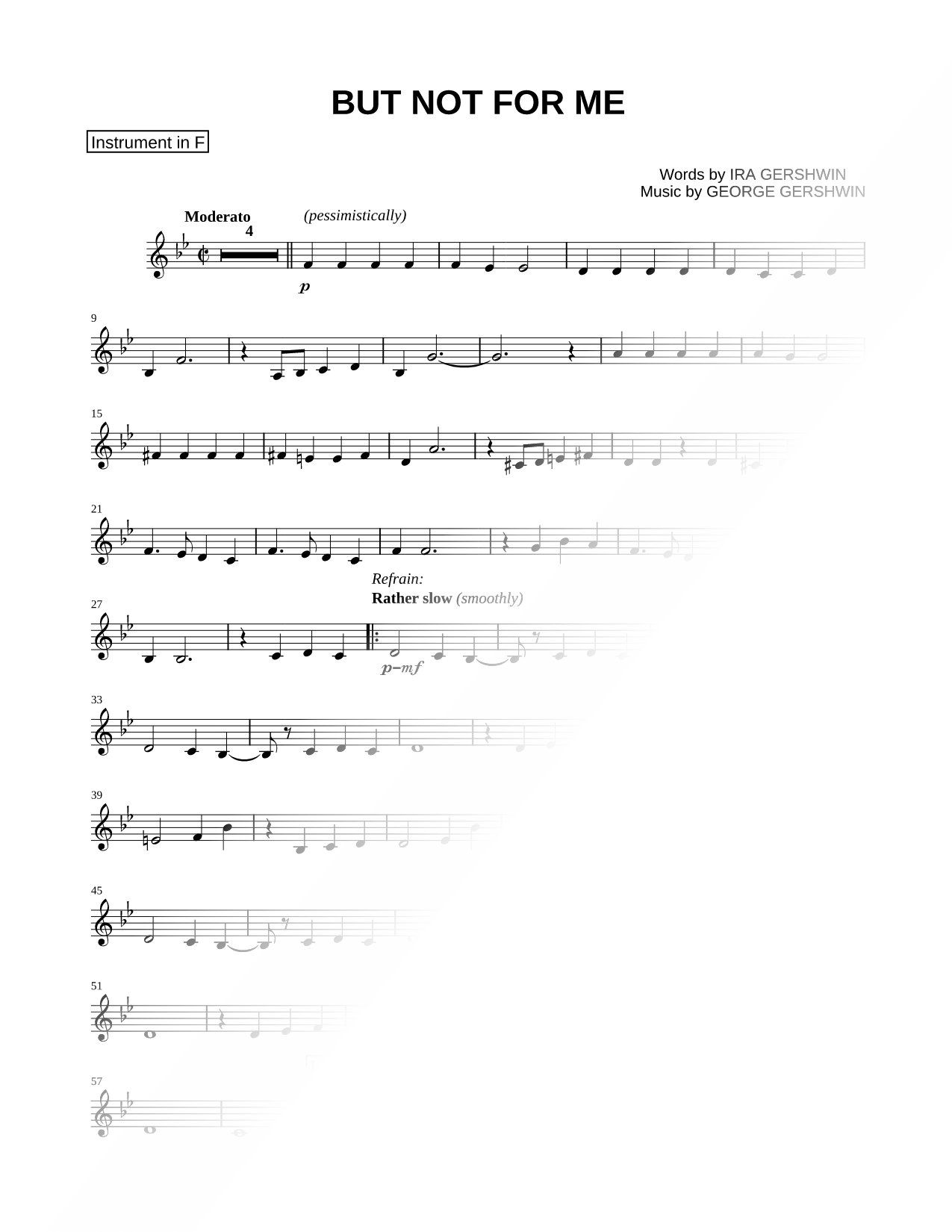 But Not for Me - F Instrument