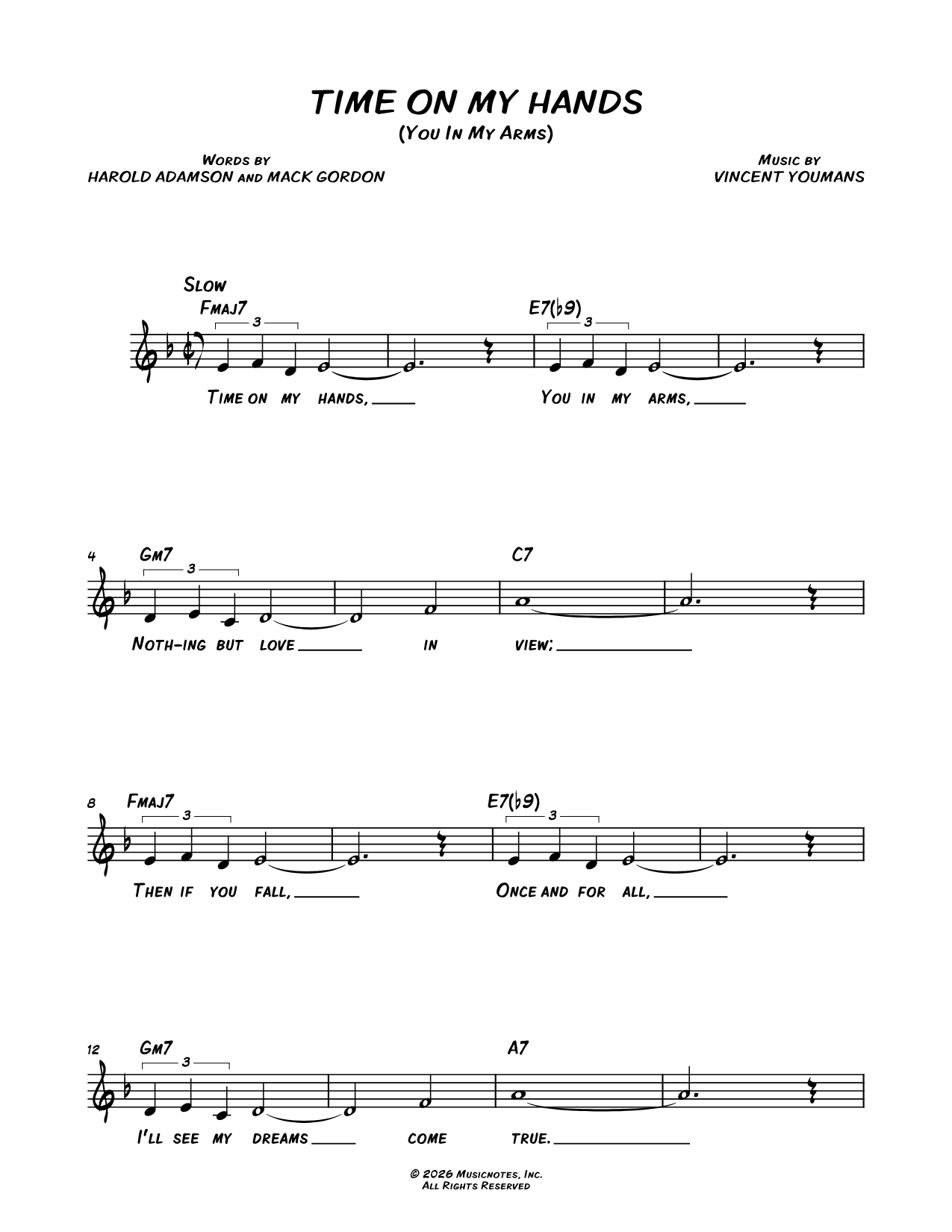 Time on My Hands [chorus only]