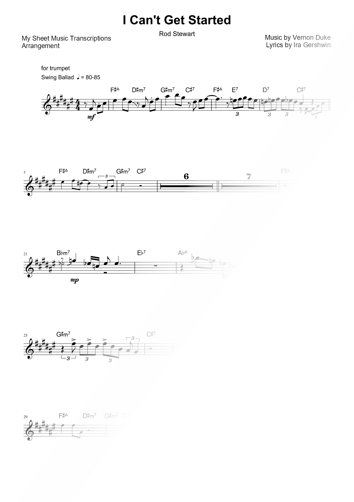 I Can't Get Started (Rod Stewart)