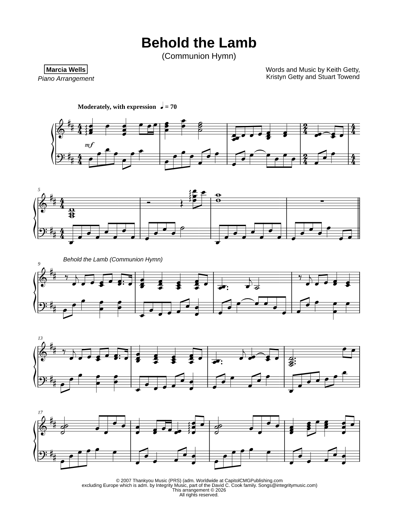 Behold the Lamb (Communion Hymn)