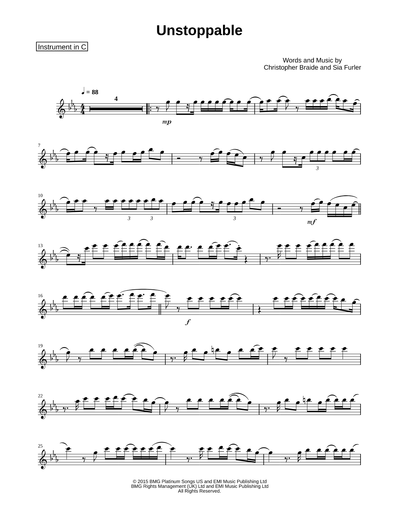 Unstoppable - C Instrument