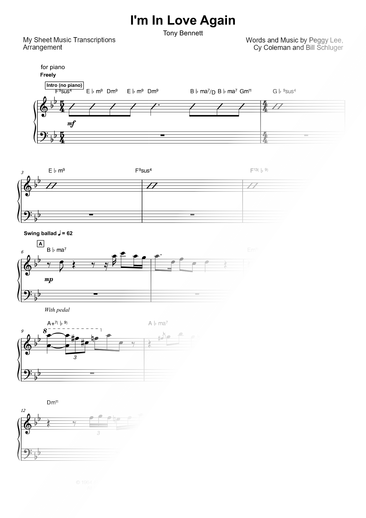 I'm In Love Again (Tony Bennett)