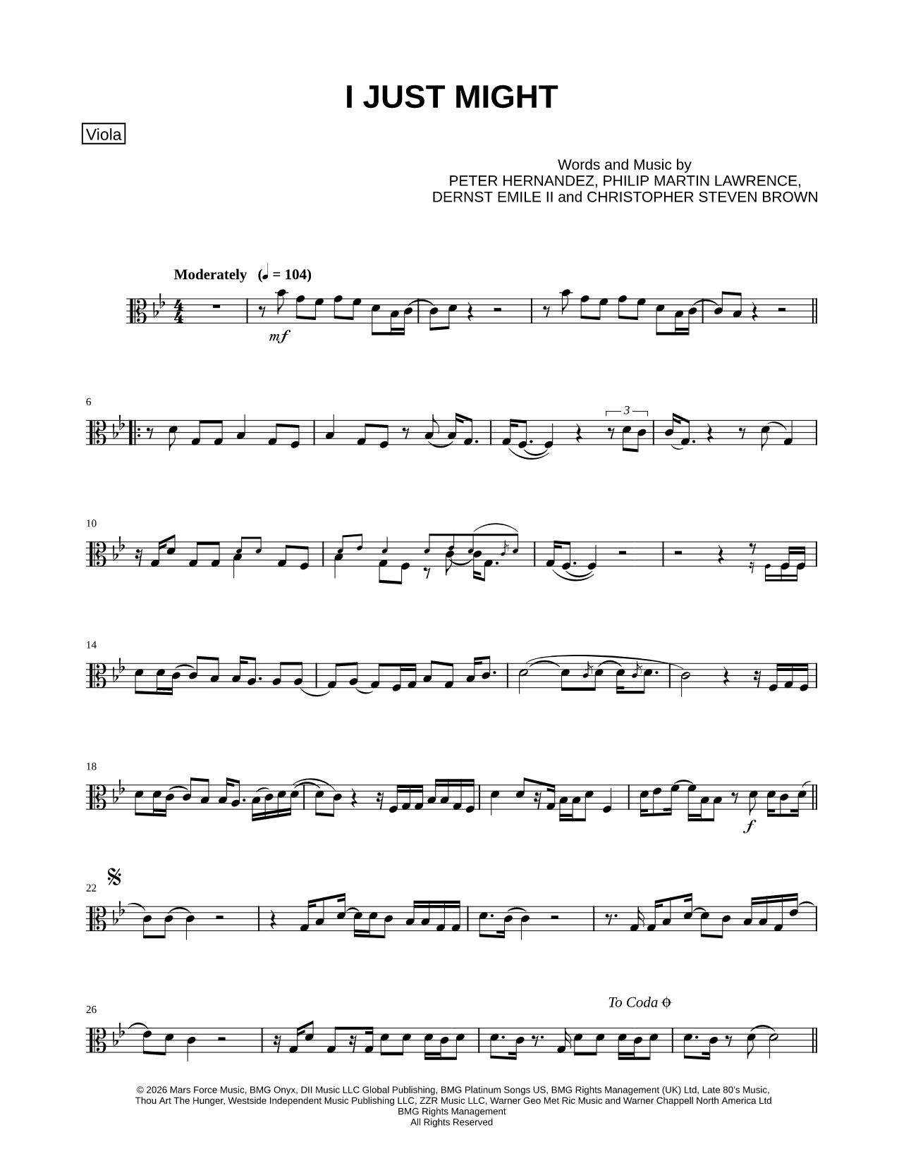 I Just Might - Viola