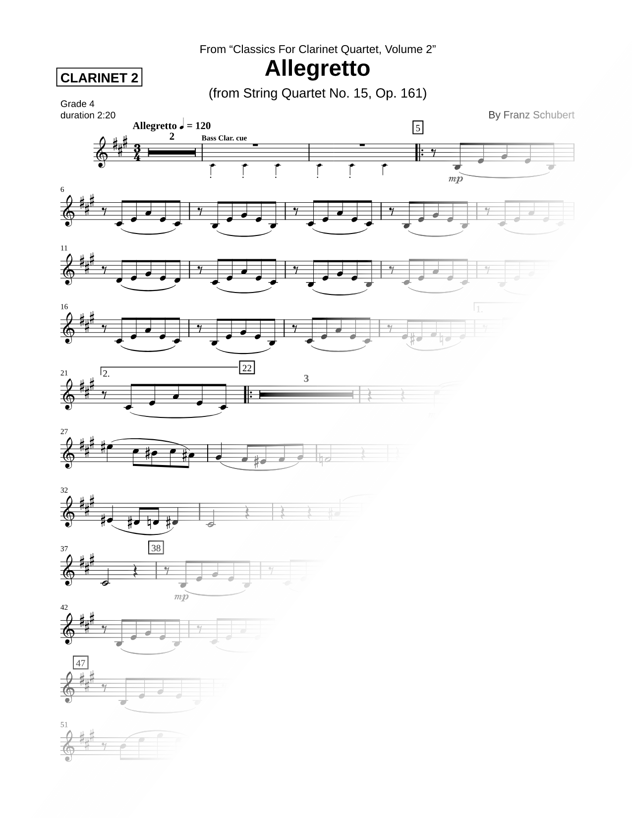 Allegretto (Clarinet 2 Part)