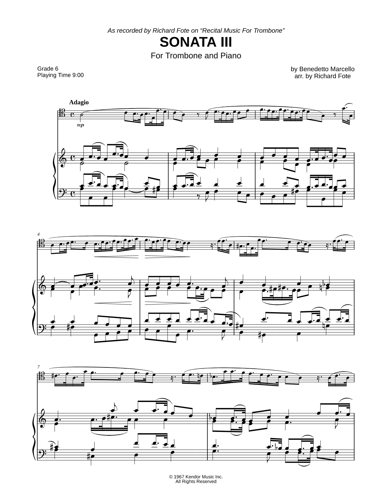 Sonata III - Piano Accompaniment