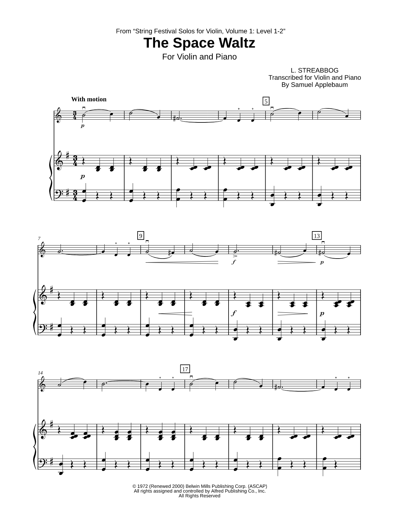 The Space Waltz (Piano Accompaniment)