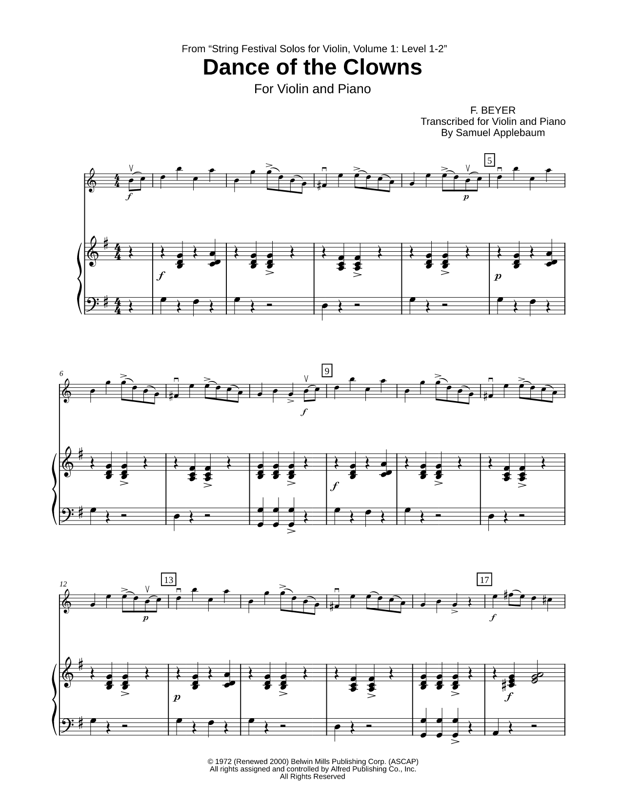 Dance of the Clowns (Piano Accompaniment)