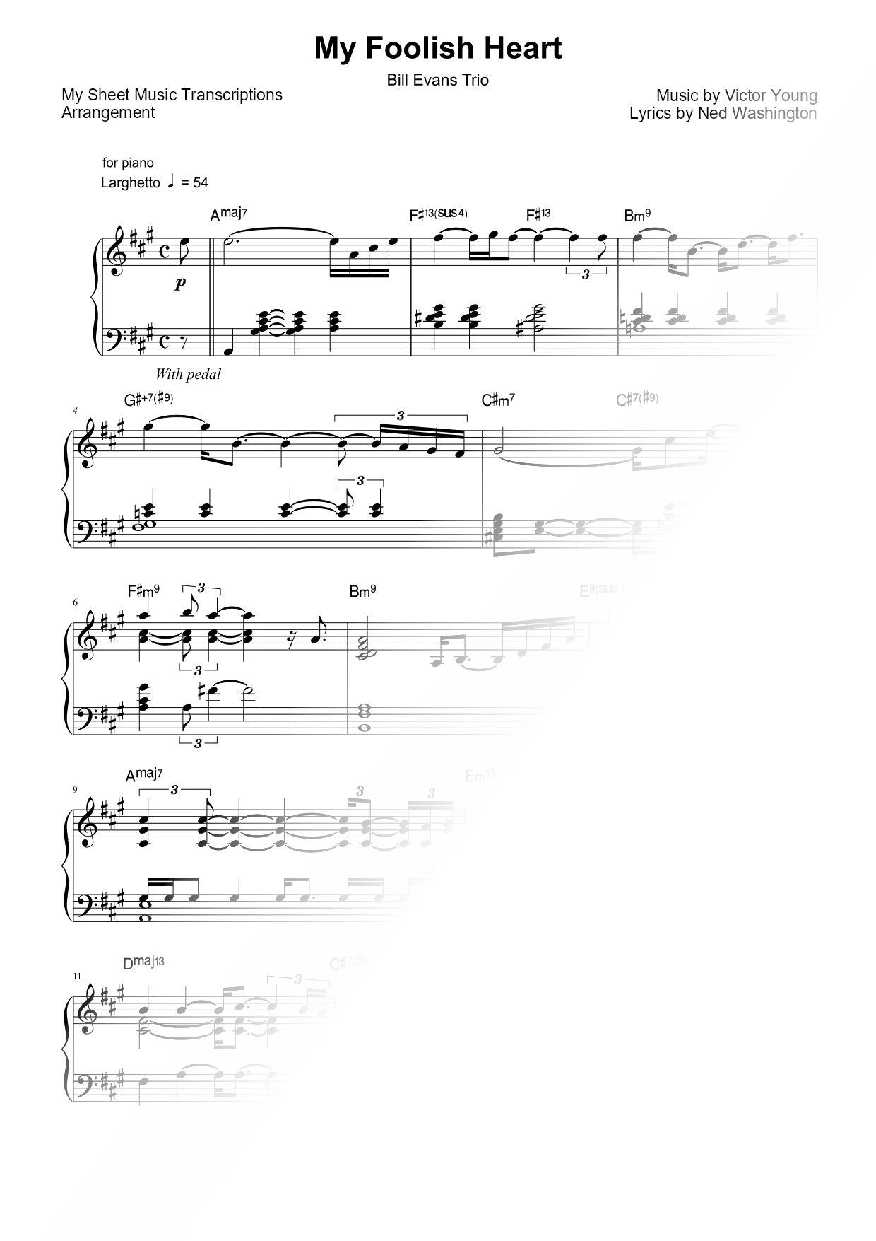 My Foolish Heart (Bill Evans Trio)