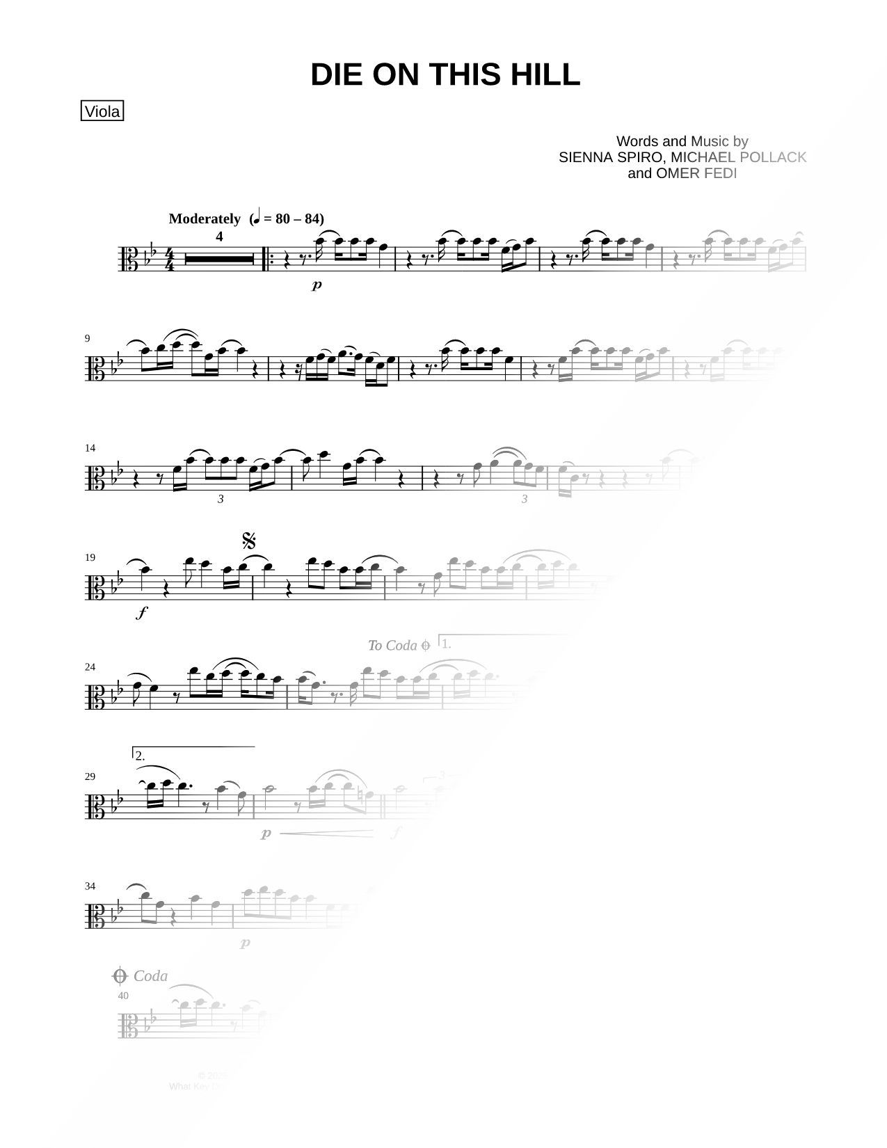Die on This Hill - Viola