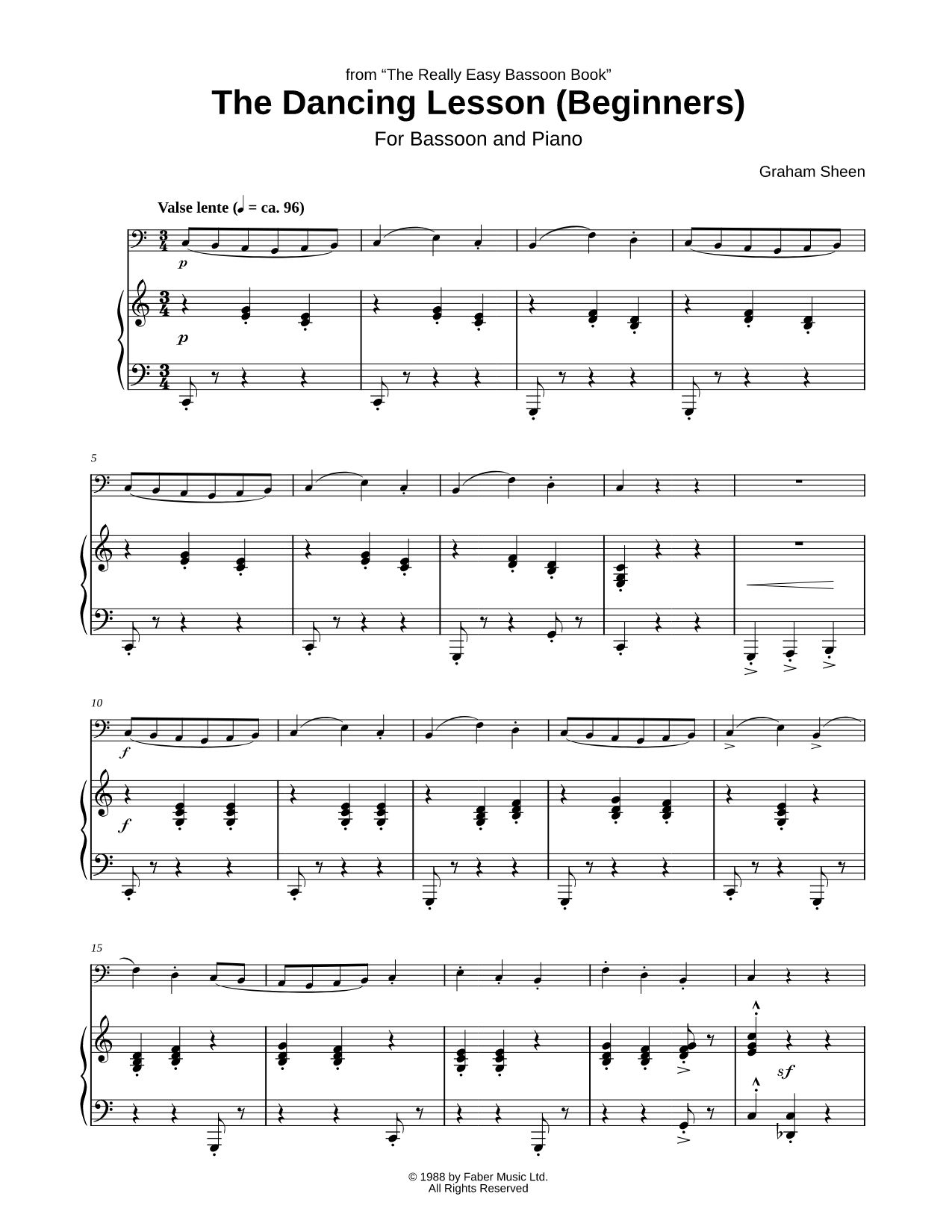 The Dancing Lesson (Beginners) (Piano Accompaniment)