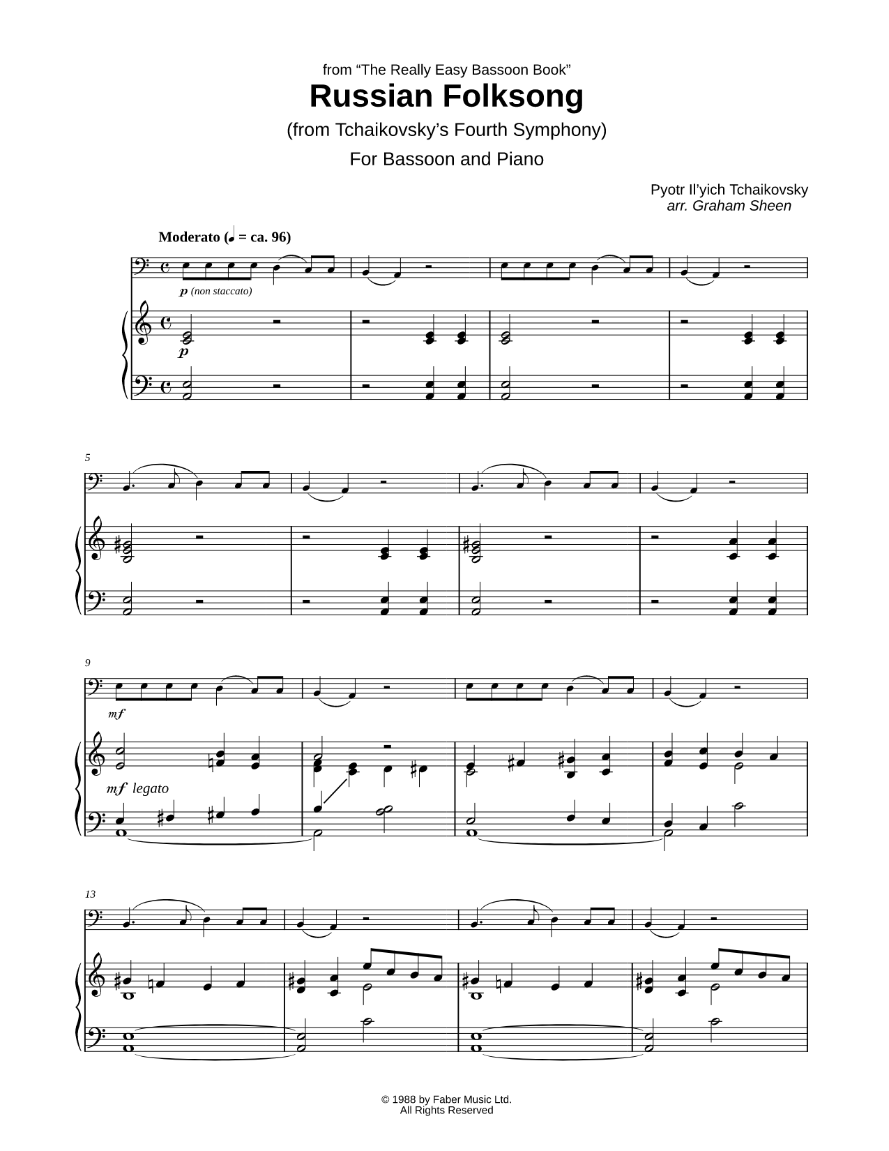 Russian Folksong (Piano Accompaniment)