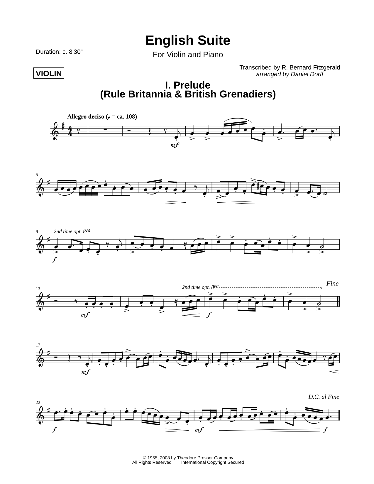 English Suite (Violin Part)