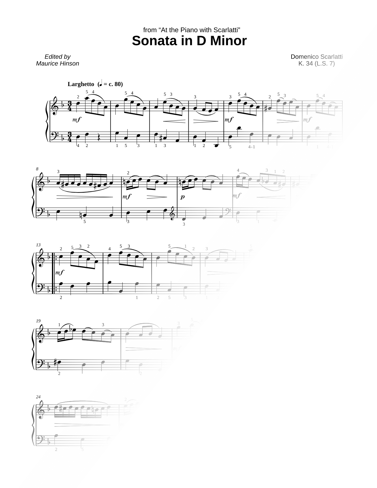 Sonata in D Minor, K. 34 (L.S. 7)