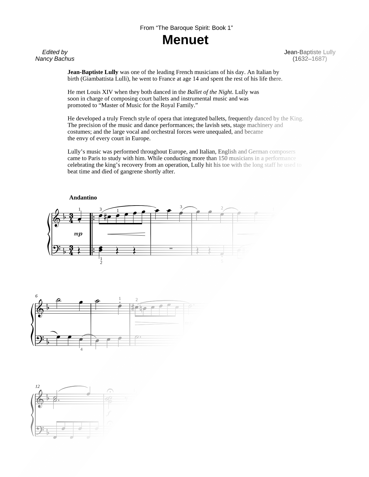Menuet in D Minor