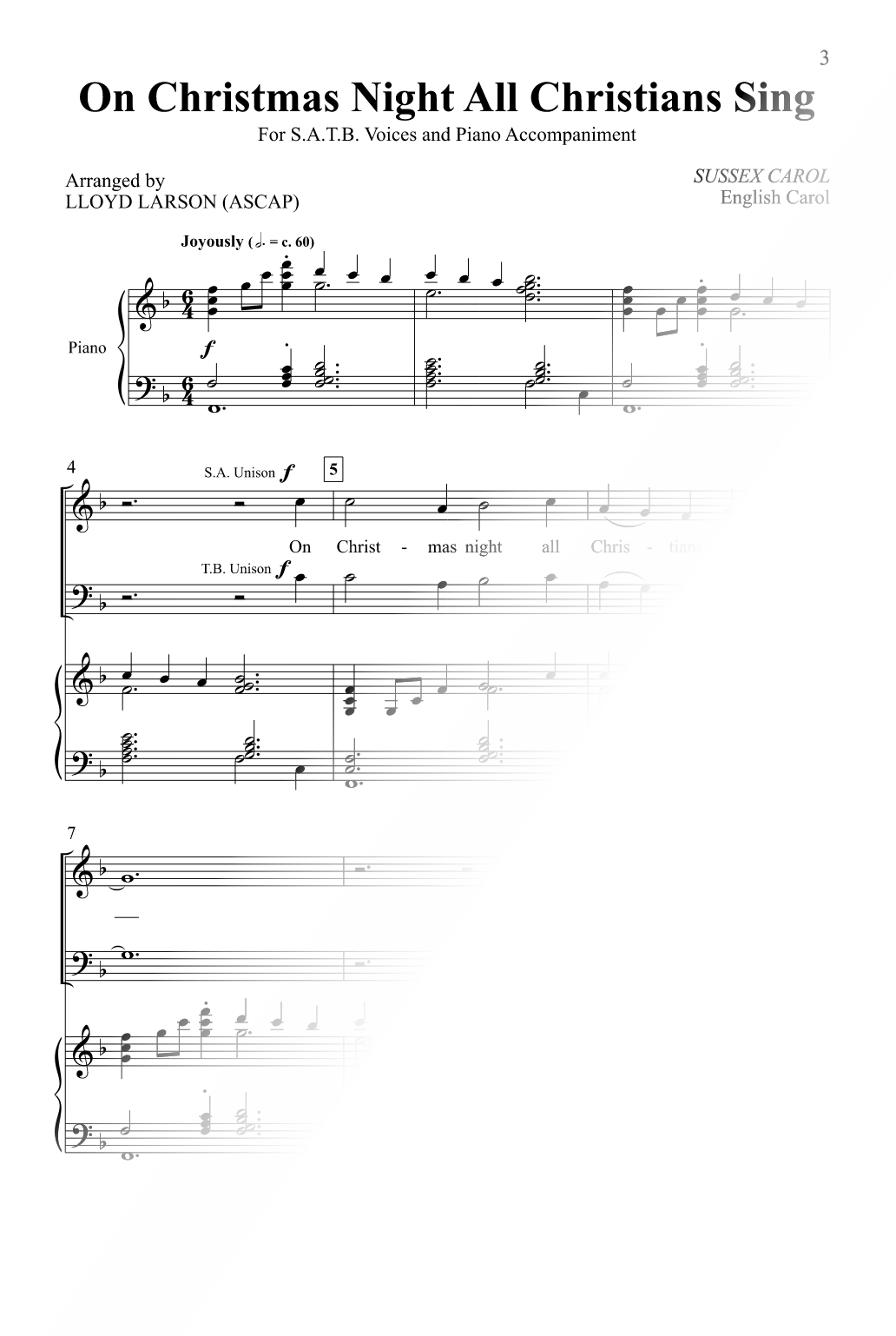 On Christmas Night All Christians Sing