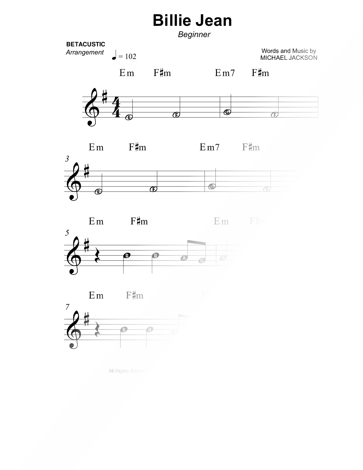 Billie Jean [beginner]