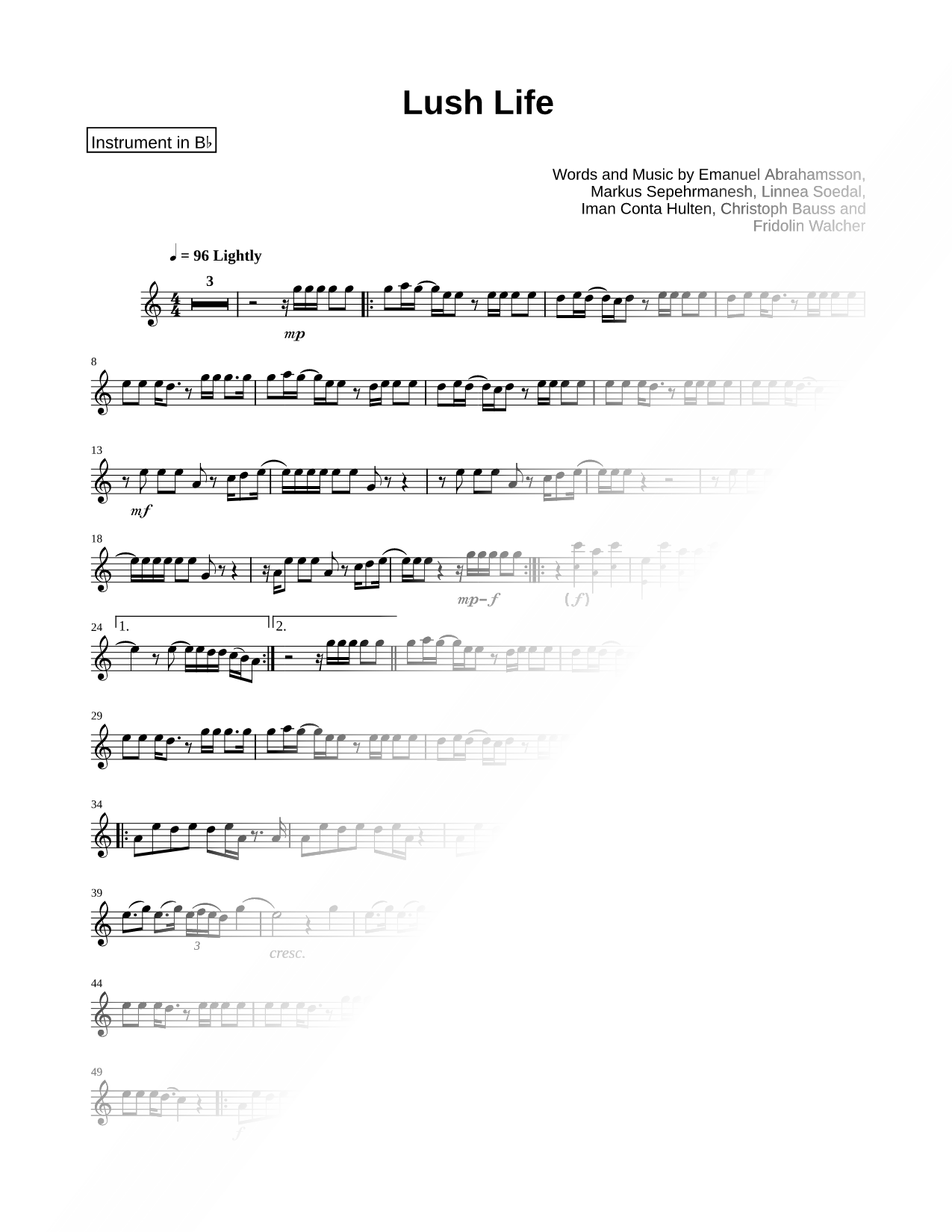Lush Life - Bb Instrument