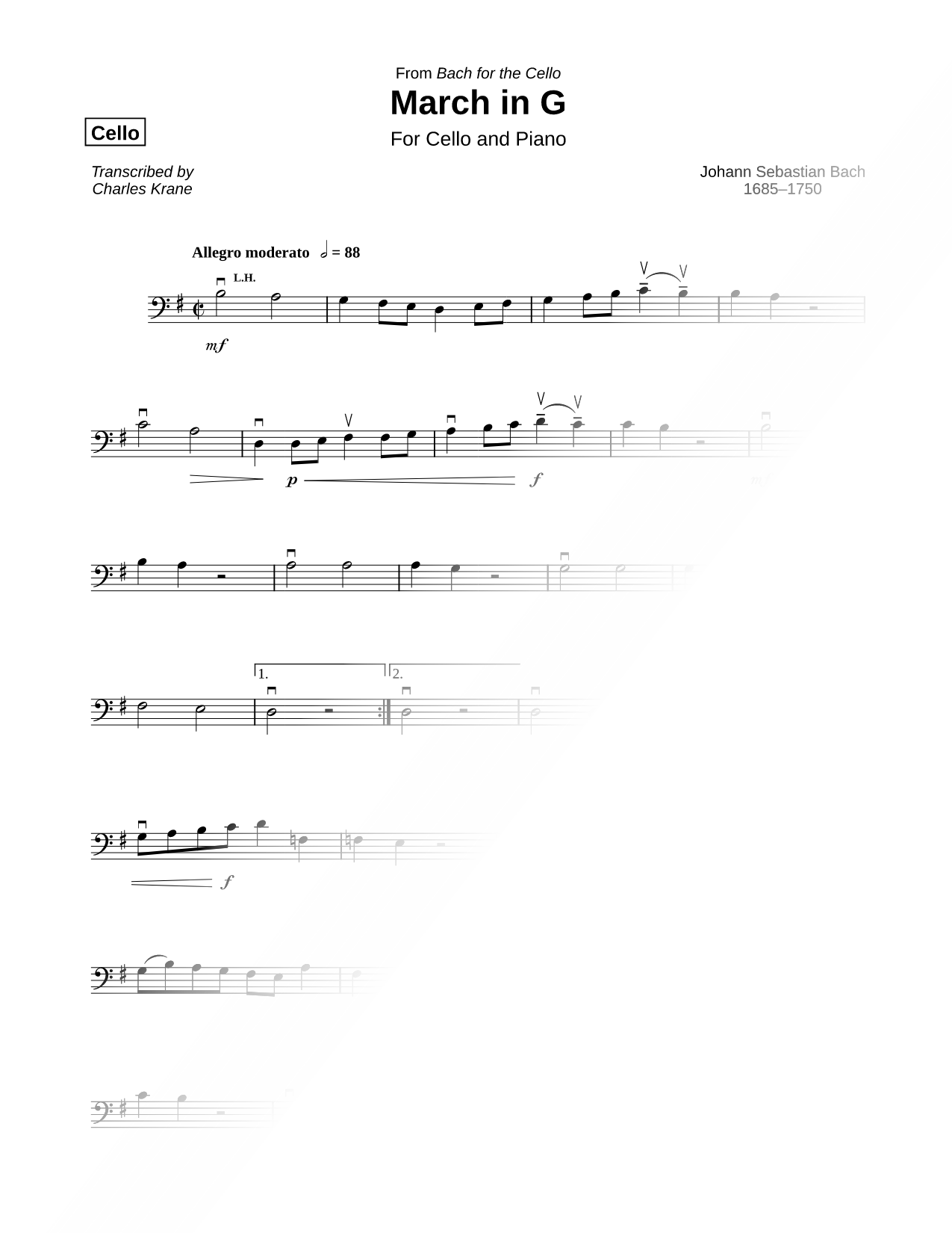 March in G (cello part)