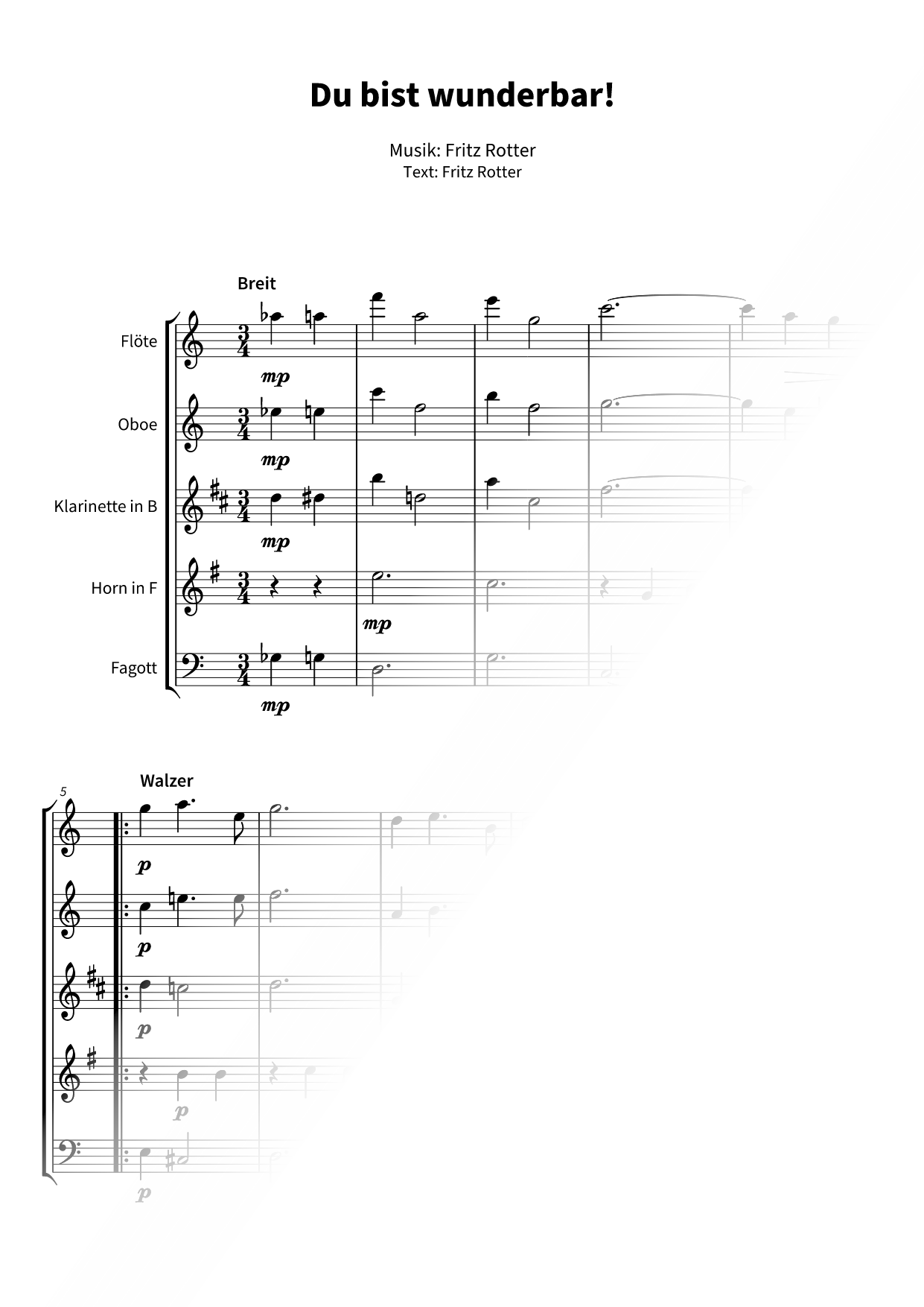 Du bist wunderbar!