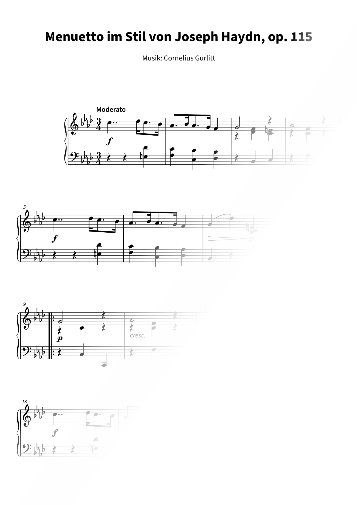 Menuetto im Stil von Joseph Haydn, op. 115