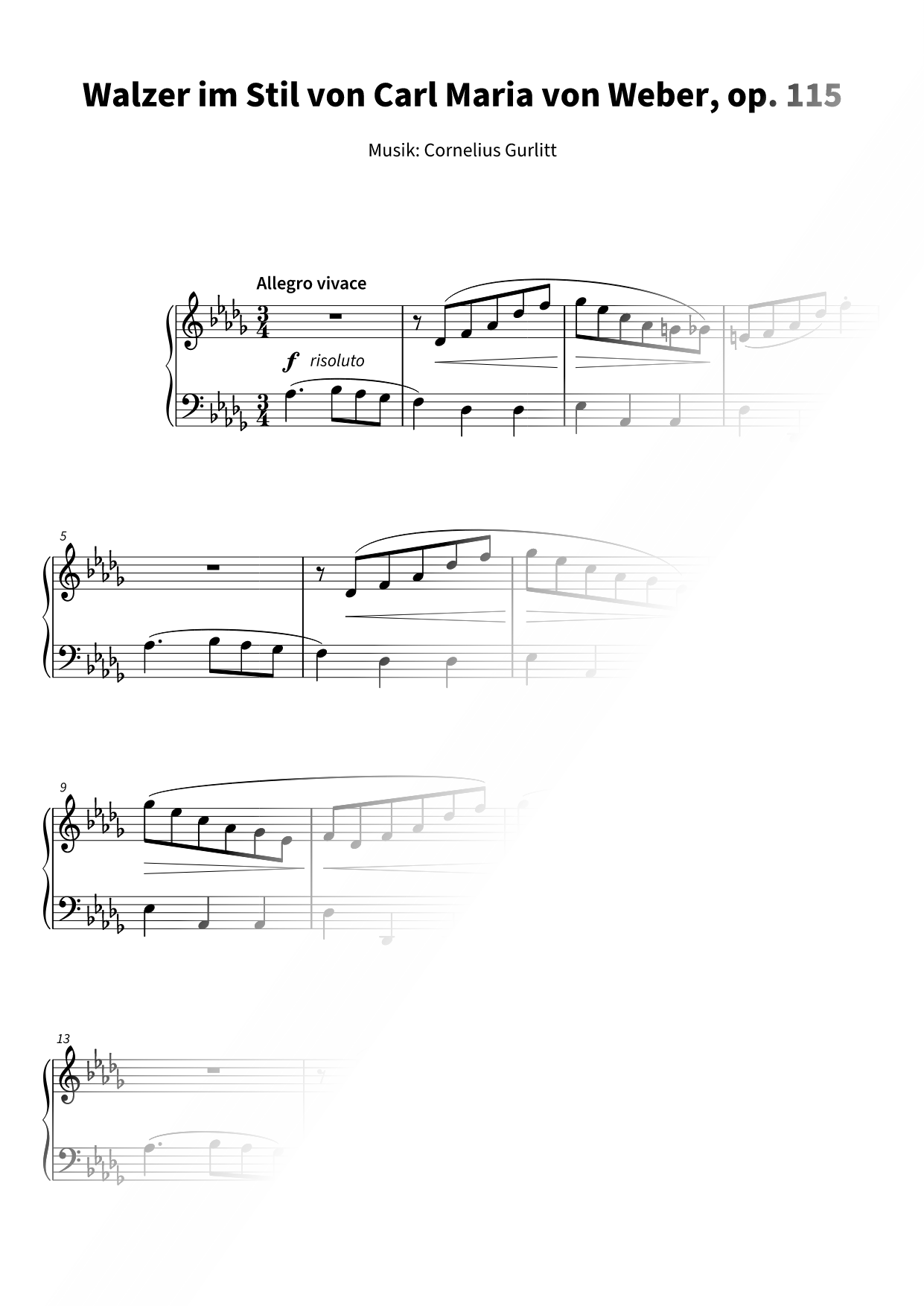 Walzer im Stil von Carl Maria von Weber, op. 115