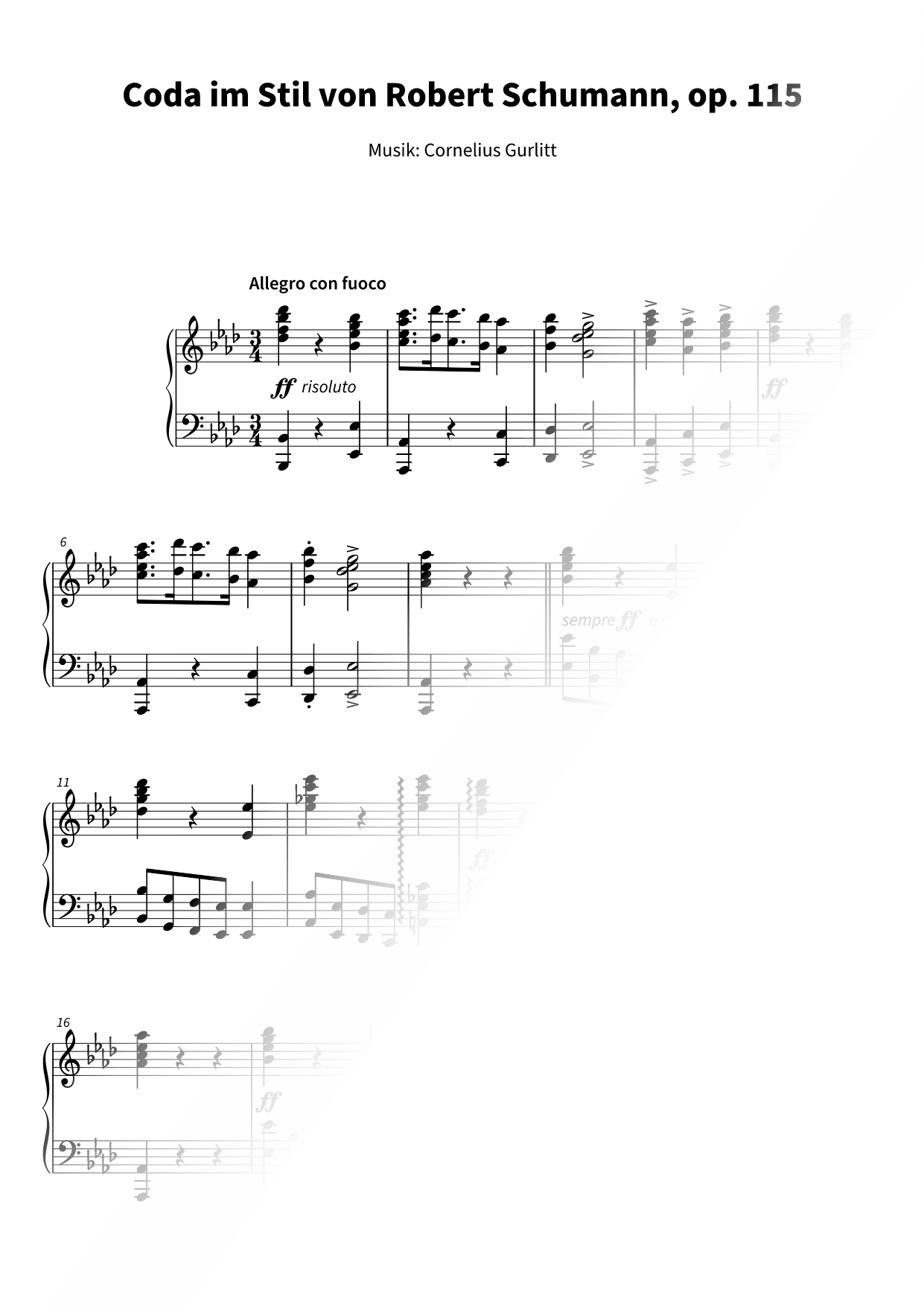Coda im Stil von Robert Schumann, op. 115
