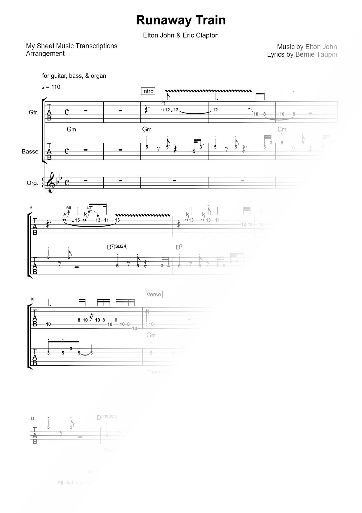 Runaway Train (Elton John & Eric Clapton)