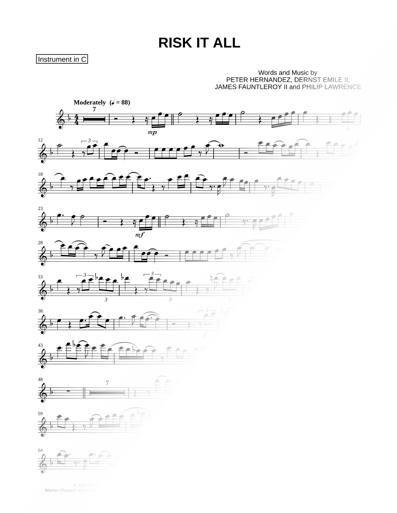 Risk It All - C Instrument